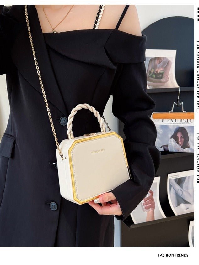 Fashionable small square bag stylish simple and exquisite chain crossbody bag - Buy That Thang