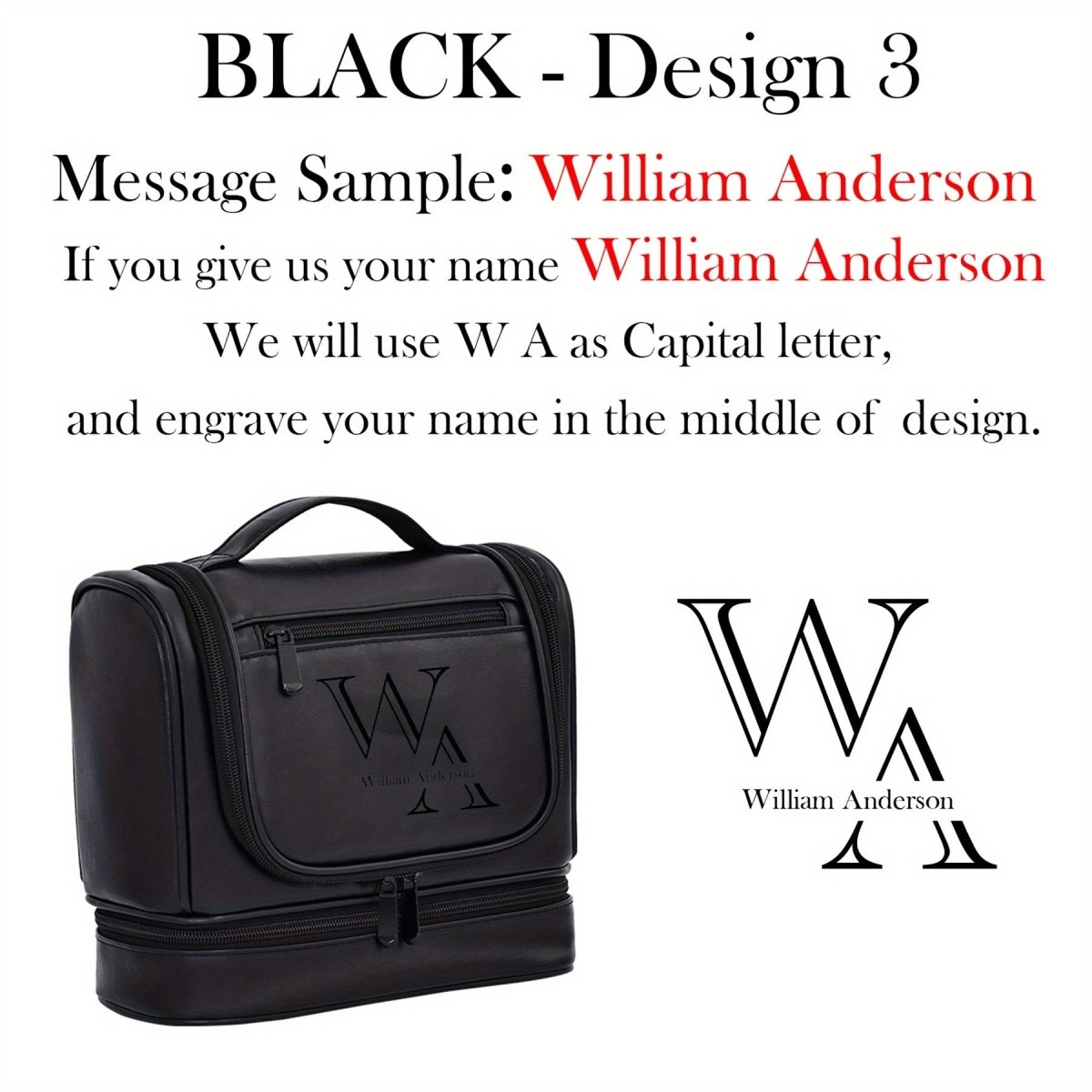 Personalized Men's Large - Capacity Travel Tote Bag - Custom Name/Initials, Elegant Organizer with Multiple Compartments, Hangable Design & Golden - Tone Hardware, Durable for Business, Vacation, Formal Events - Ideal Gift for Hu - Buy That Thang