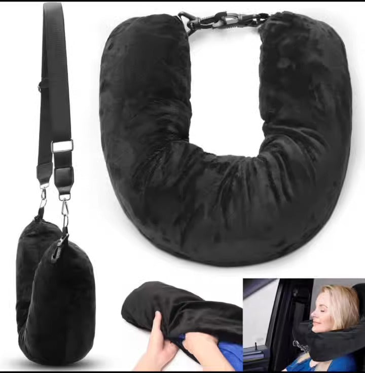 Selling travel pillows that can be filled with clothes, luggage pillowcases, soft plush filling function, U - shaped pillows - Buy That Thang