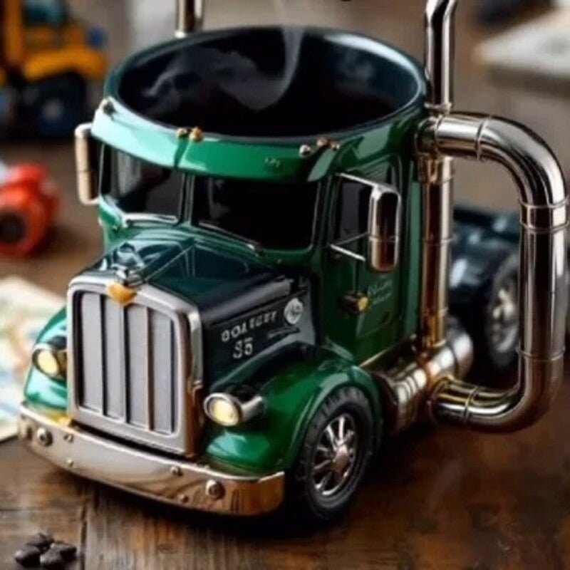 1PC Creative 11oz Truck - Design Coffee Mug. Ideal as a semi - truck coffee cup or home kitchen desktop ornament. - Buy That Thang