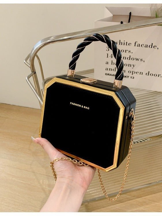 Fashionable small square bag stylish simple and exquisite chain crossbody bag - Buy That Thang