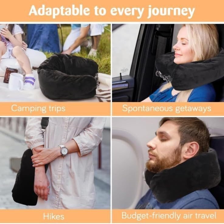 Selling travel pillows that can be filled with clothes, luggage pillowcases, soft plush filling function, U - shaped pillows - Buy That Thang