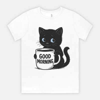 Women's Funny Cat Print T-Shirt