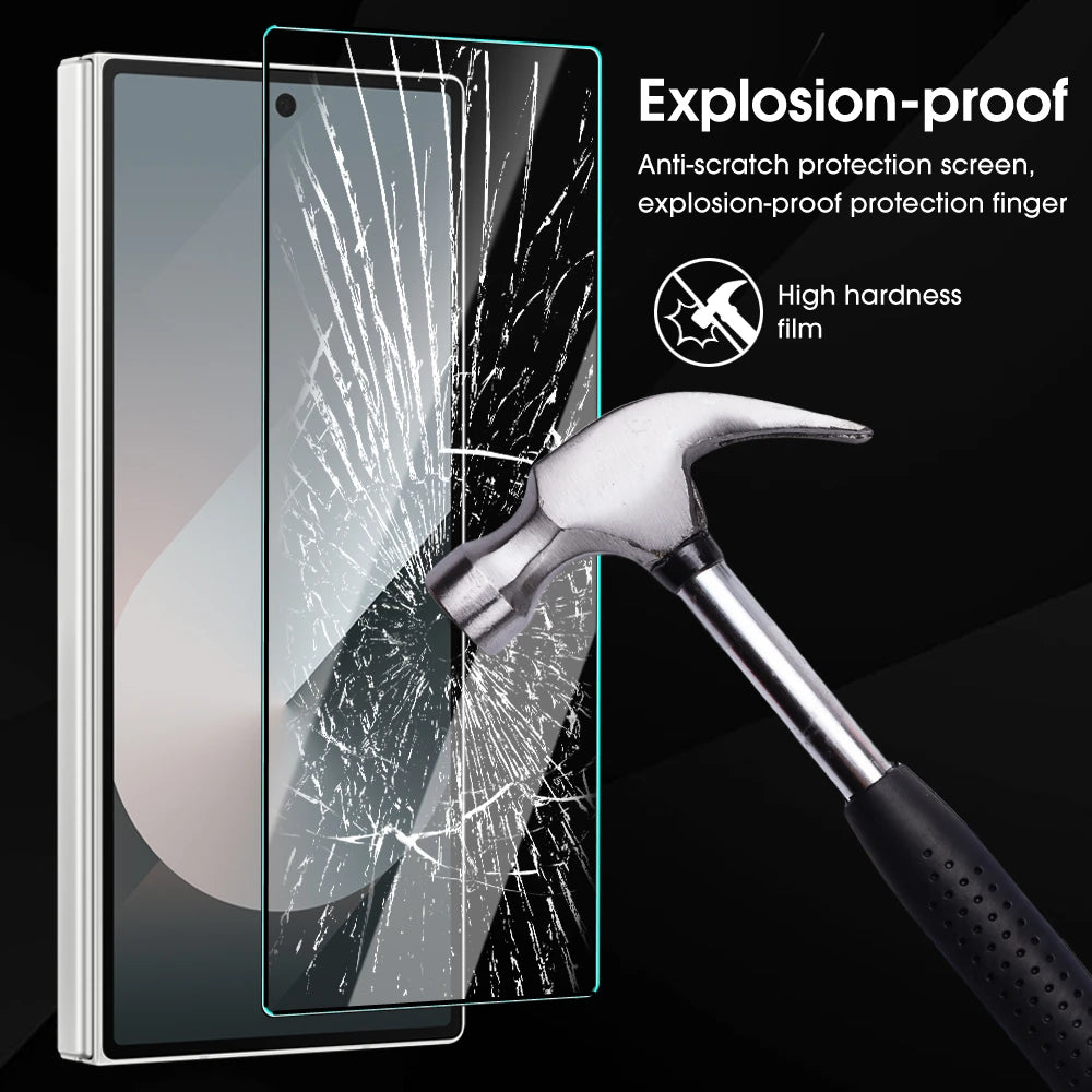 Screen Protector For Samsung Galaxy Z Fold 6 5 4 3 Anti-Scratch Tempered Glass Protective Film For ZFold6 Zfold5 ZFold4 ZFold3