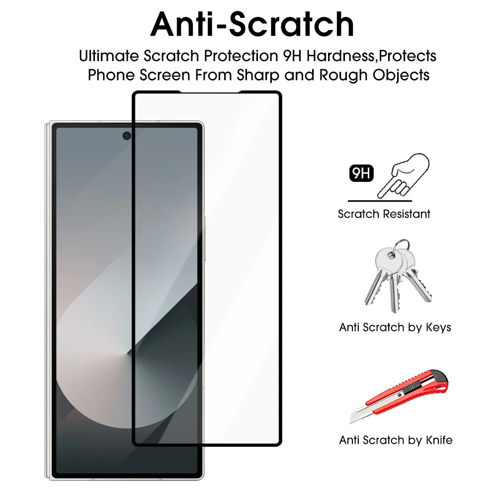 Screen Protector For Samsung Galaxy Z Fold 6 5 4 3 Anti-Scratch Tempered Glass Protective Film For ZFold6 Zfold5 ZFold4 ZFold3