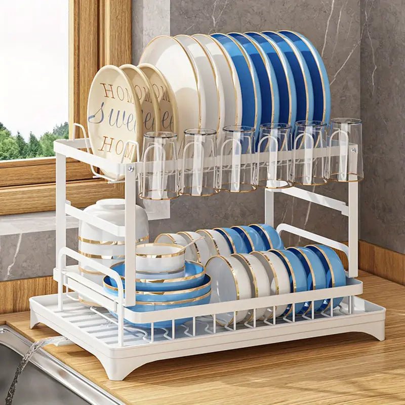 Kitchen drainage rack bowl and dish rack bowl and dish storage rack household utensils knives and forks storage rack - Buy That Thang