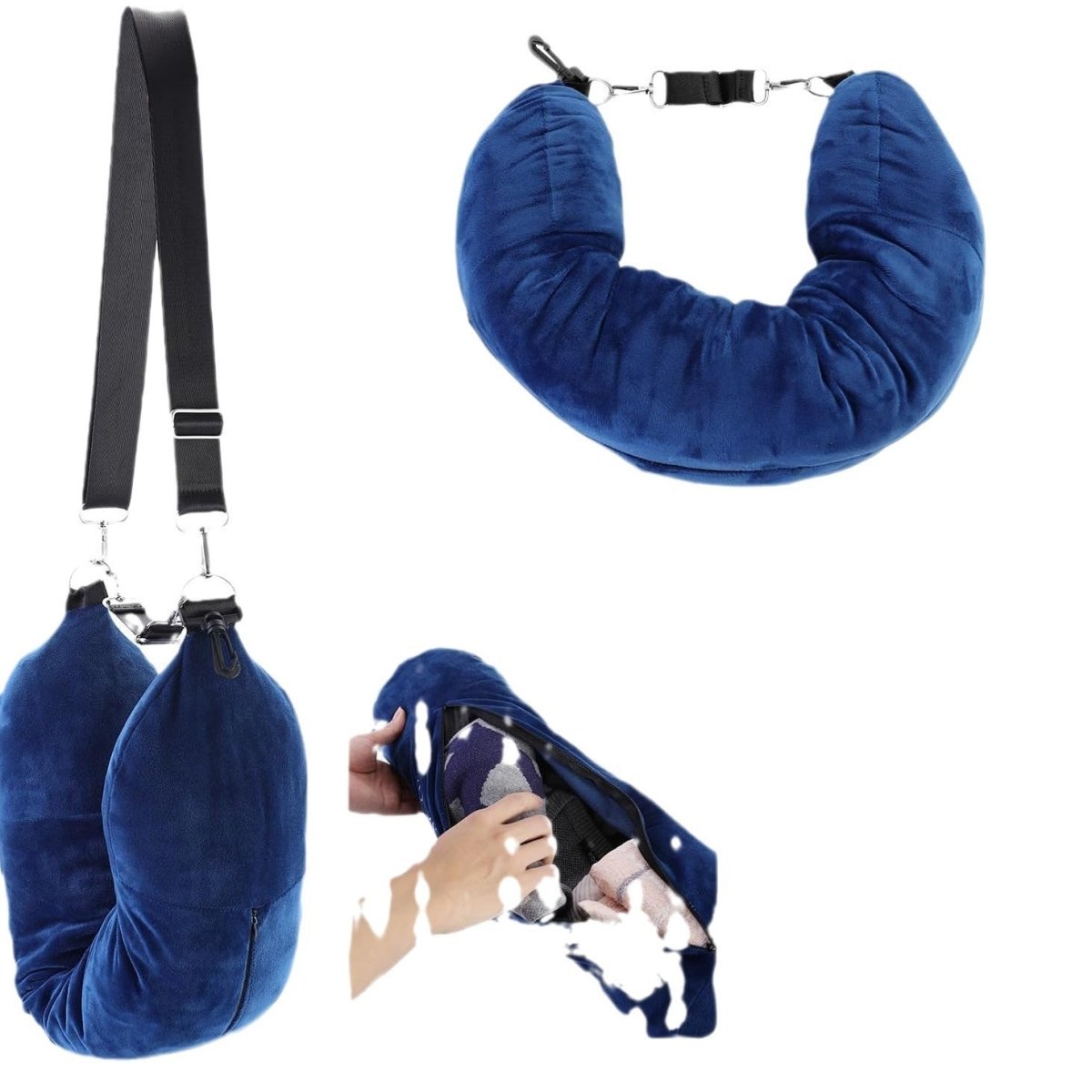 Selling travel pillows that can be filled with clothes, luggage pillowcases, soft plush filling function, U - shaped pillows - Buy That Thang