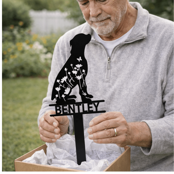 Custom Dog Memorial Stake – Personalized Boxer Dog Metal Grave Marker & Sympathy Gift - Buy That Thang