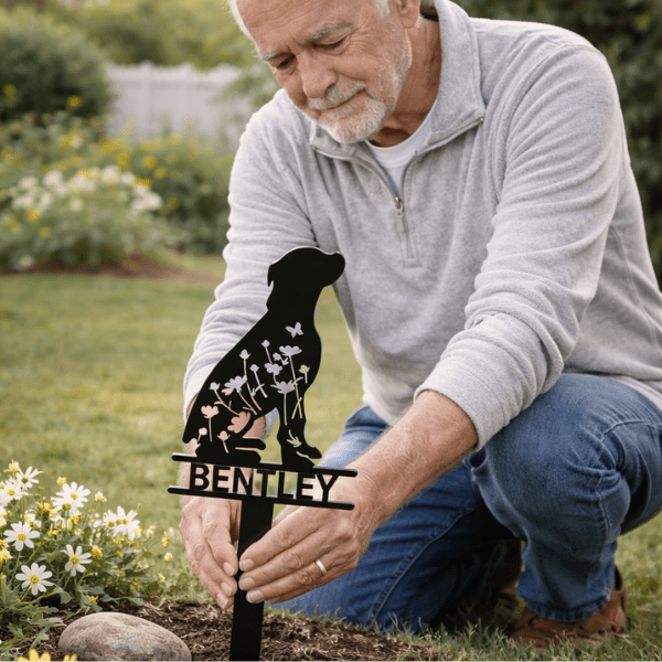 Custom Dog Memorial Stake – Personalized Boxer Dog Metal Grave Marker & Sympathy Gift - Buy That Thang