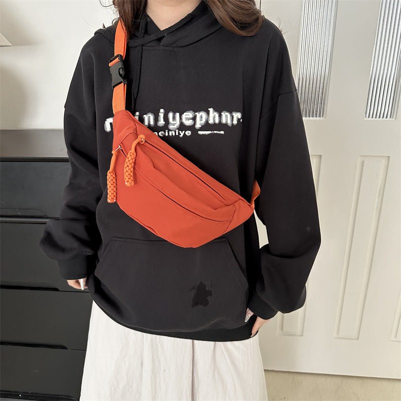 Crossbody bag women's casual bag canvas bag waist bag trendy sports chest bag - Buy That Thang