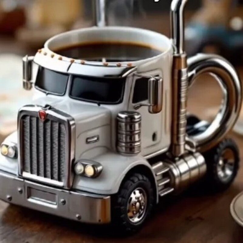 1PC Creative 11oz Truck - Design Coffee Mug. Ideal as a semi - truck coffee cup or home kitchen desktop ornament. - Buy That Thang