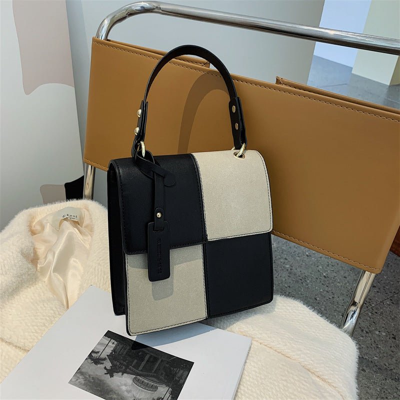 Trendy Fashion Ladies Handbag Bag New Simple Stitching Square Shoulder Messenger Bag - Buy That Thang