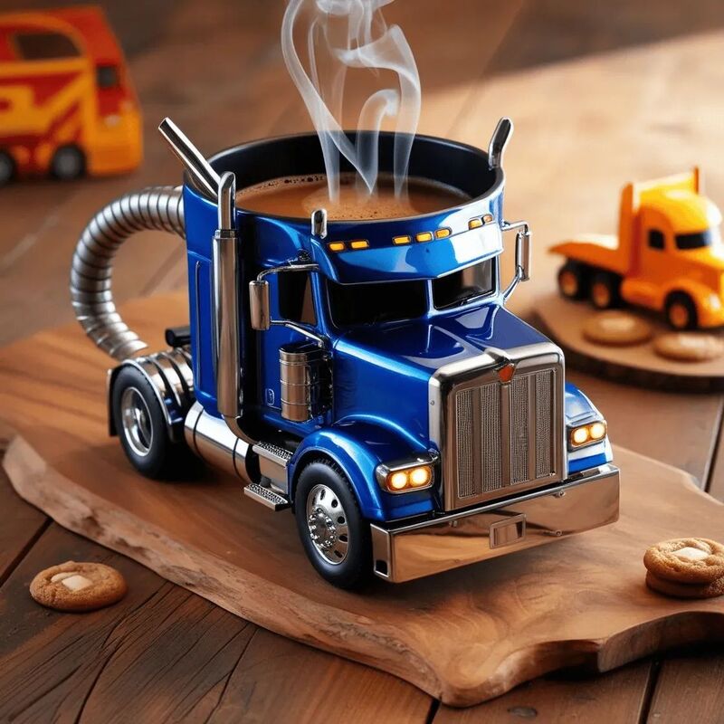 1PC Creative 11oz Truck - Design Coffee Mug. Ideal as a semi - truck coffee cup or home kitchen desktop ornament. - Buy That Thang