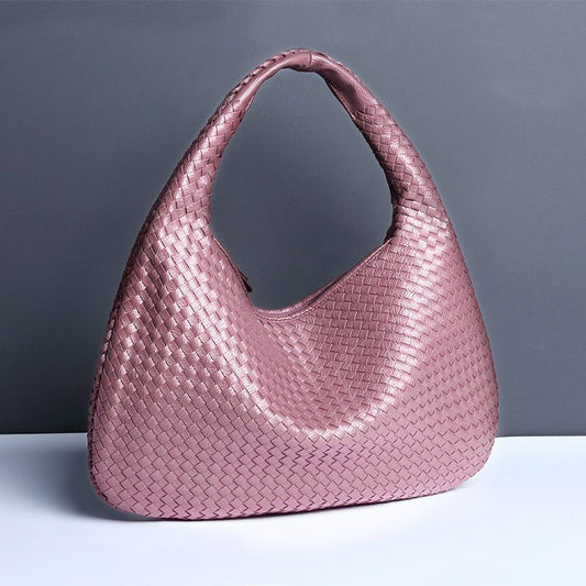 Crescent shaped women's bag hand woven hand - held dumpling bag fashionable single shoulder armpit bag - Buy That Thang