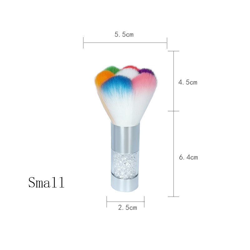 Nail Tools Acrylic Dust Brush Belt Drill Colorful Makeup Brush Cleaning Brush Rainbow Brush - Buy That Thang