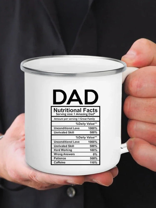 Dad Nutritional Facts Coffee Mug Enamel Cup - Buy That Thang