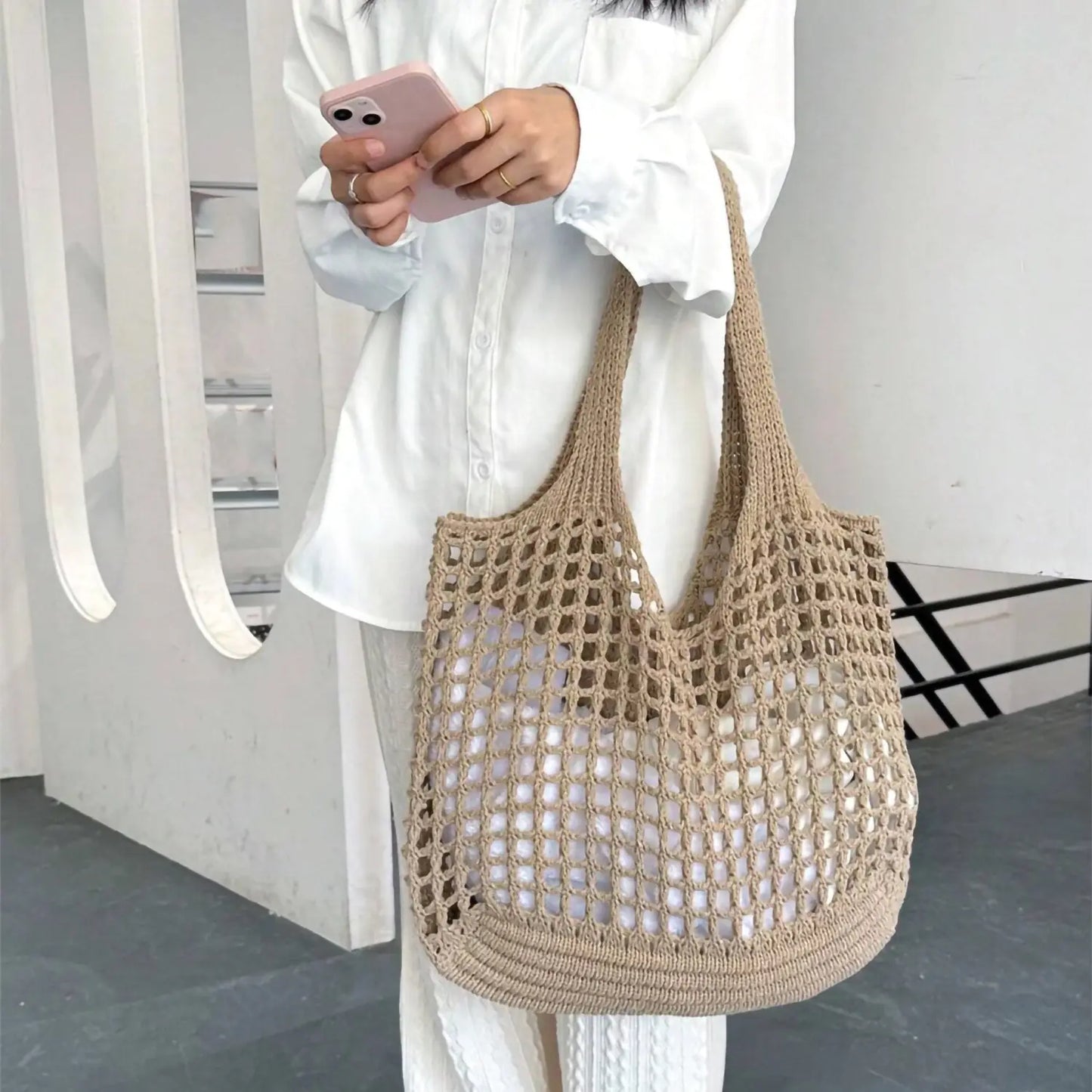Knitted Large Tote Bag - Buy That Thang