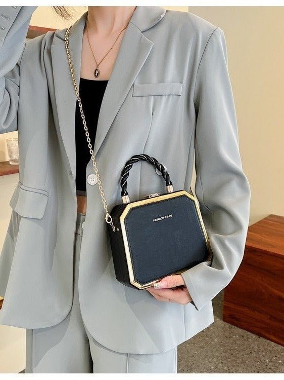 Fashionable small square bag stylish simple and exquisite chain crossbody bag - Buy That Thang