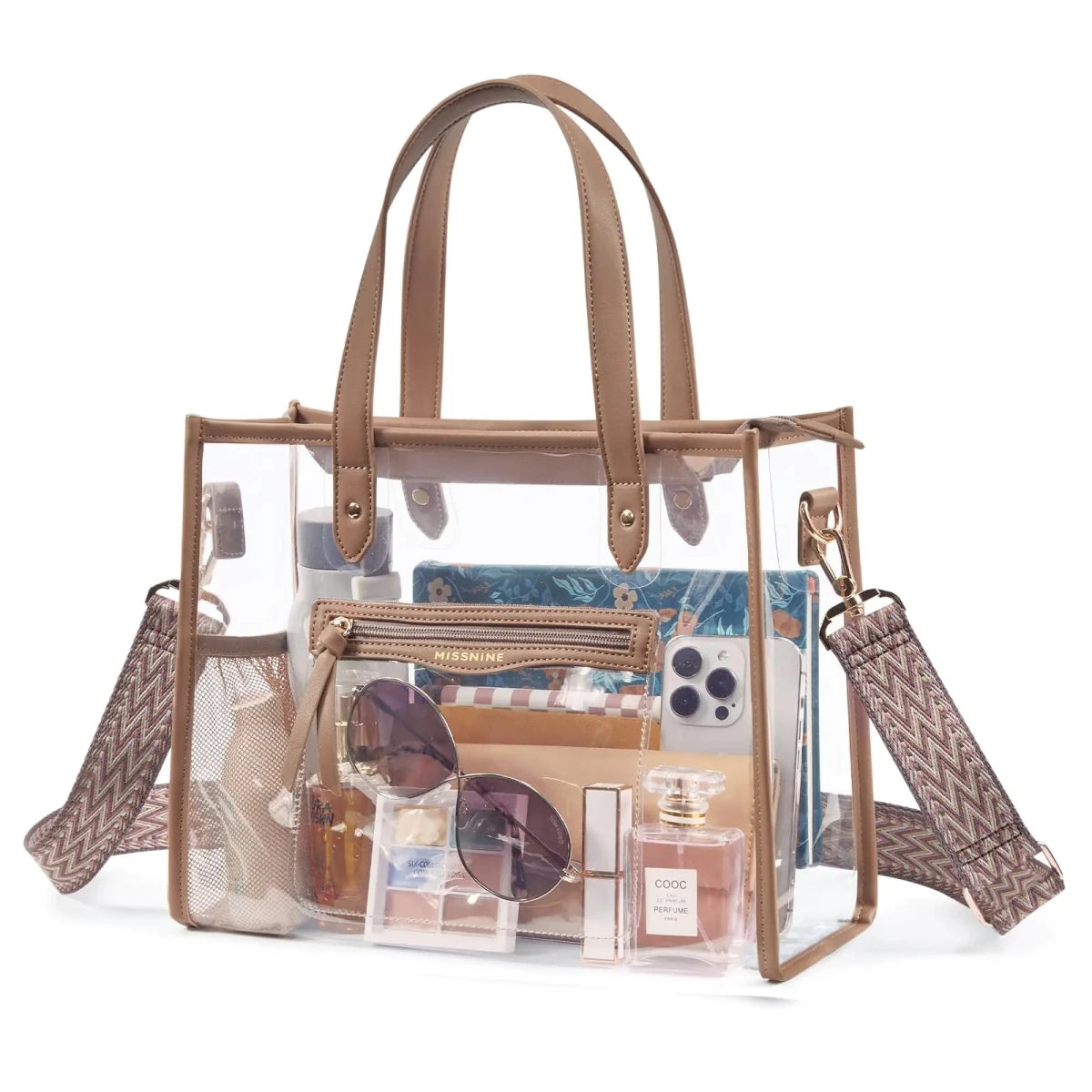 Missnine Clear Bag for Stadium Events Thick PVC Clear Tote Bag - Buy That Thang