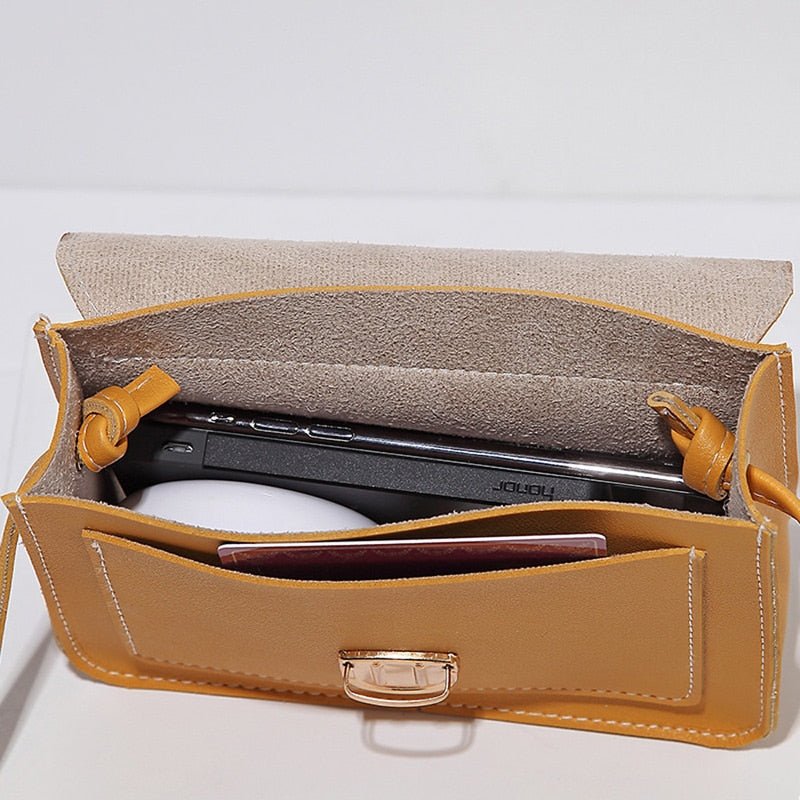 Fashion Small Crossbody Bags for Women Mini PU Leather Shoulder Messenger Bag for Girl Yellow Bolsas Ladies Phone Purse - Buy That Thang