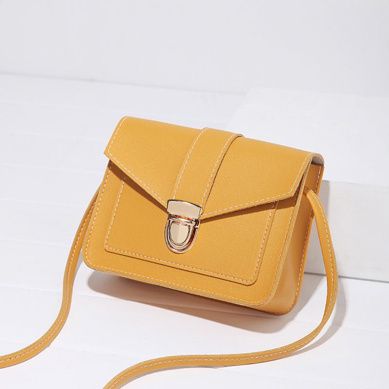 Fashion Small Crossbody Bags for Women Mini PU Leather Shoulder Messenger Bag for Girl Yellow Bolsas Ladies Phone Purse - Buy That Thang