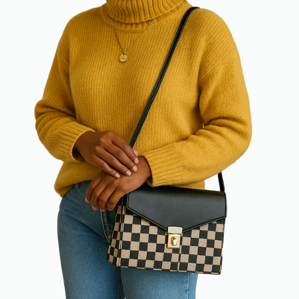 Large-capacity Women's Bag Fashion Plaid Single Shoulder