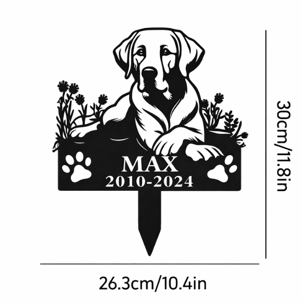 Dachshund Pet Grave Marker – Metal Memorial Stake Sign for Pet Loss & Sympathy Gift - Buy That Thang