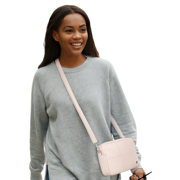 Puffer Small Crossbody Bags for Women Cell Phone Purse Crossbody Bag Pink