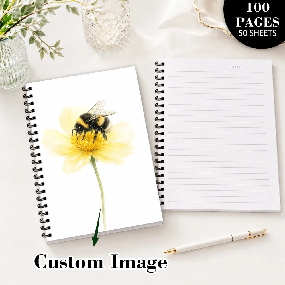 1pc/2pcs, custom Picture notebook, DIY , 50 sheets, suitable for travel and journaling, notebook/diary/spiral notebook. - Buy That Thang