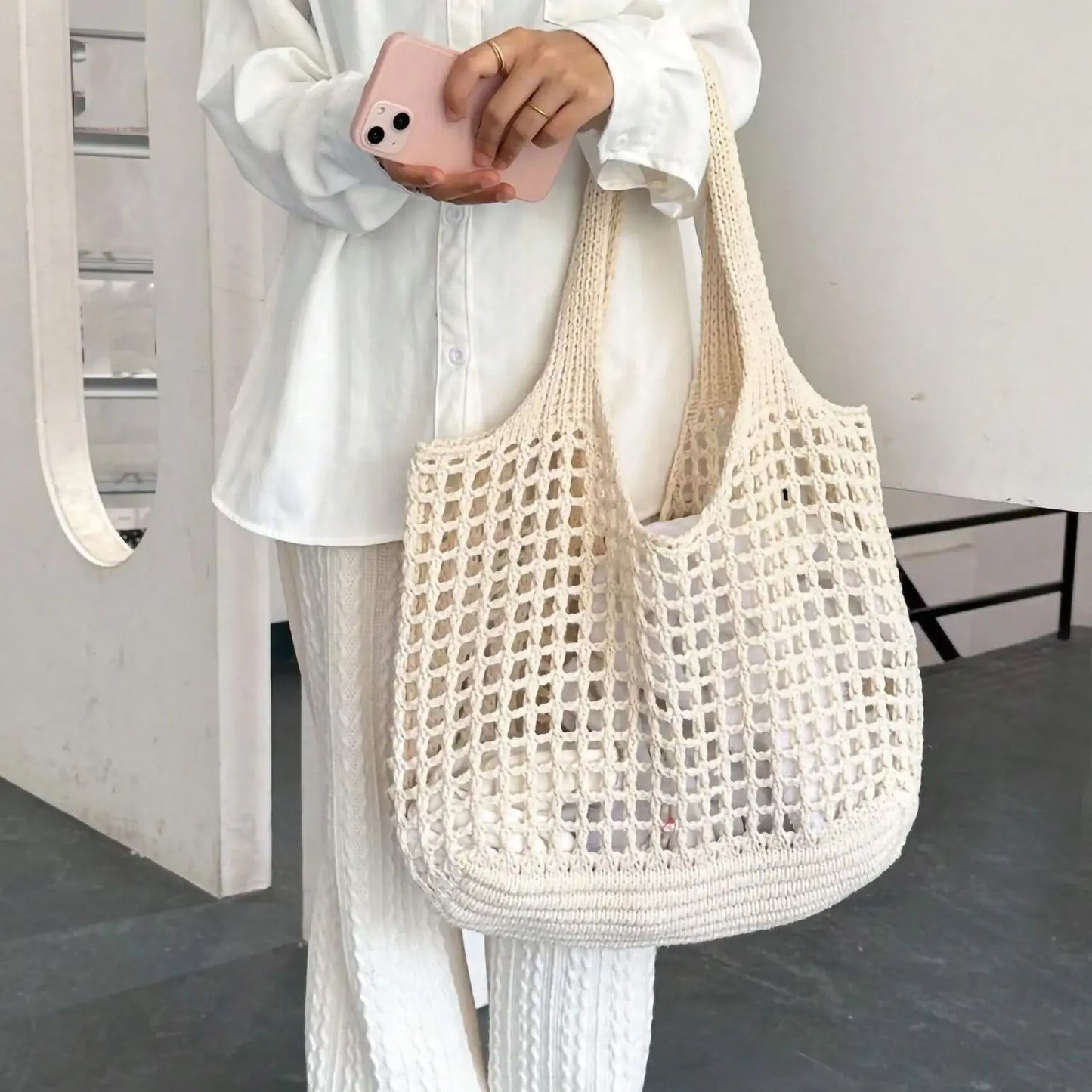 Knitted Large Tote Bag - Buy That Thang