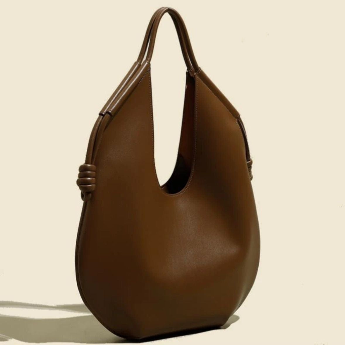 Large Capacity  Fashionable Solid Color Commuter Shoulder Underarm Tote Bag