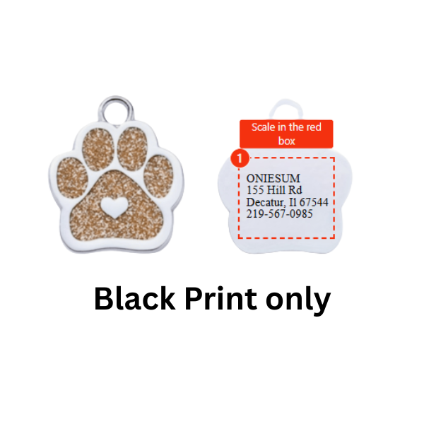 Personalized Footprint Dog Tag