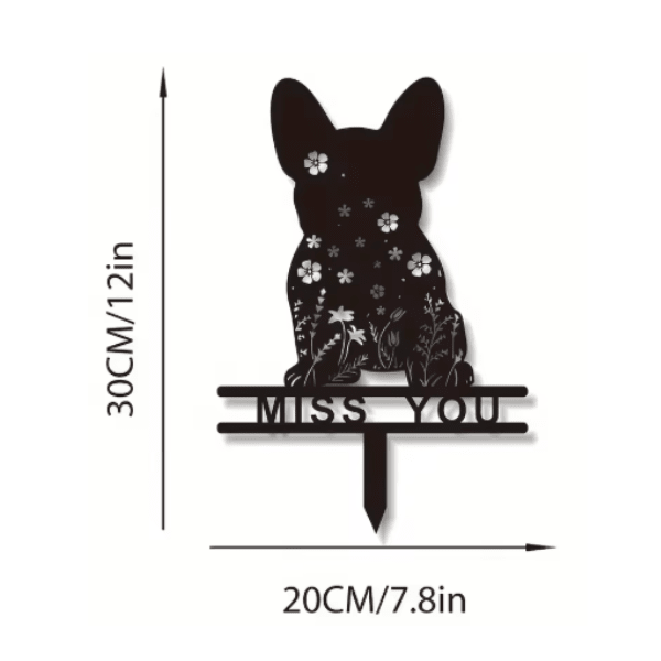 Dog Metal Memorial Stake Sign for Pet Loss & Sympathy Gift Miss You - Buy That Thang