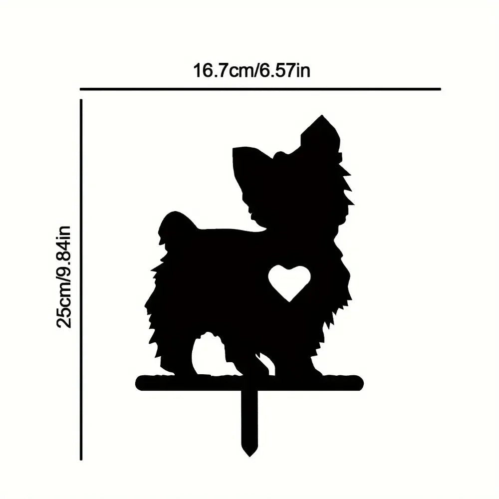 Cute Yorkie Dog Memorial Stake - Buy That Thang