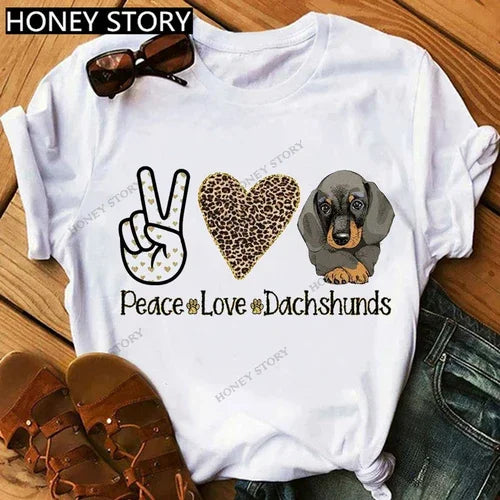 Oversized T-Shirt 'I Love My Dachshund' with Best-selling Print for Men And Women Comfortable Tee