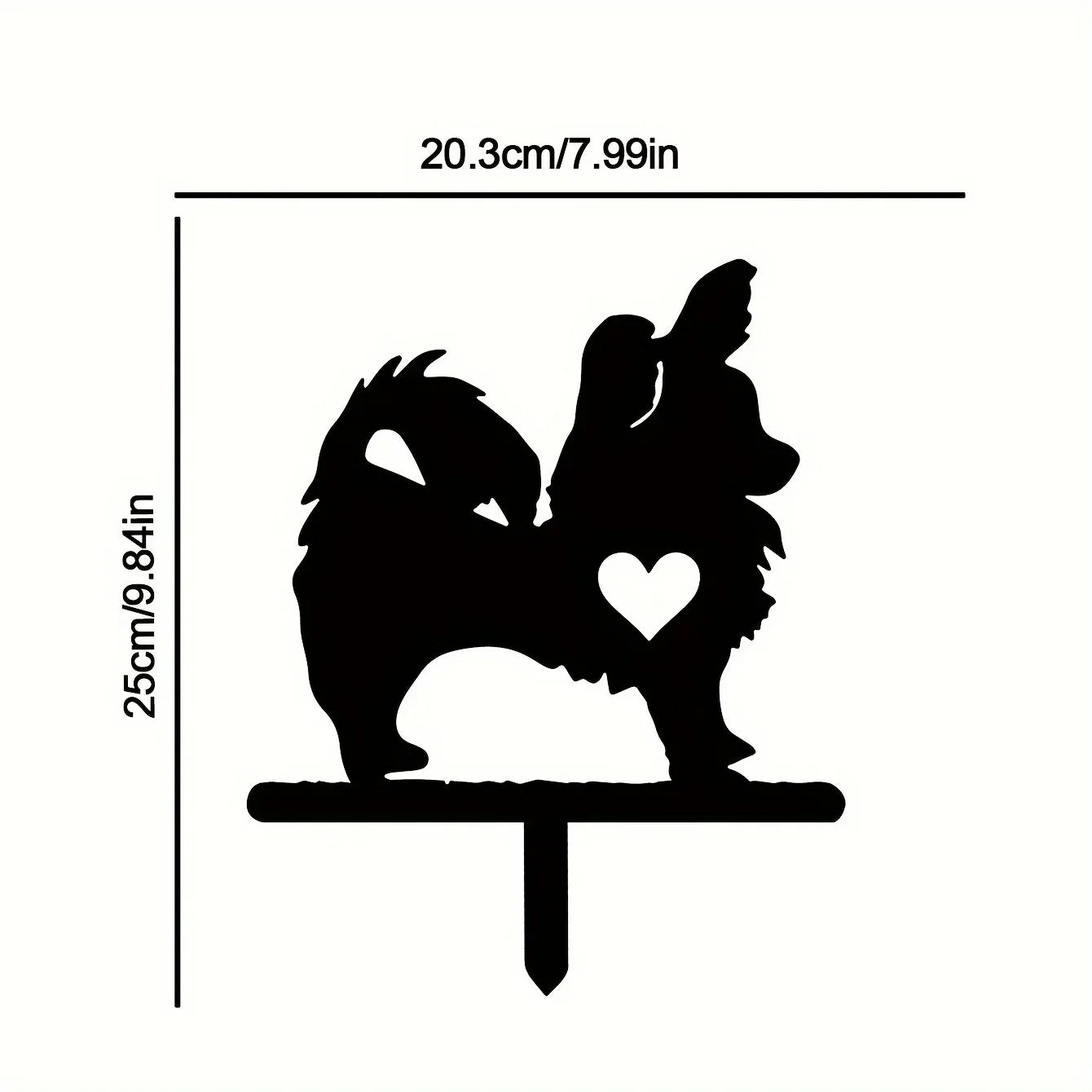 "Garden Outdoor Decoration: Pomeranian Stake" Create a beautiful look with this pet art. - Buy That Thang