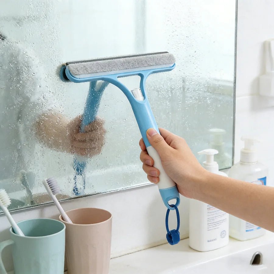 3 - in - 1 Multifunctional Glass Cleaner Squeegee with Spray Bottle, Car Windshield Window Wiper for Home & Auto Glass Washing Tool - Buy That Thang