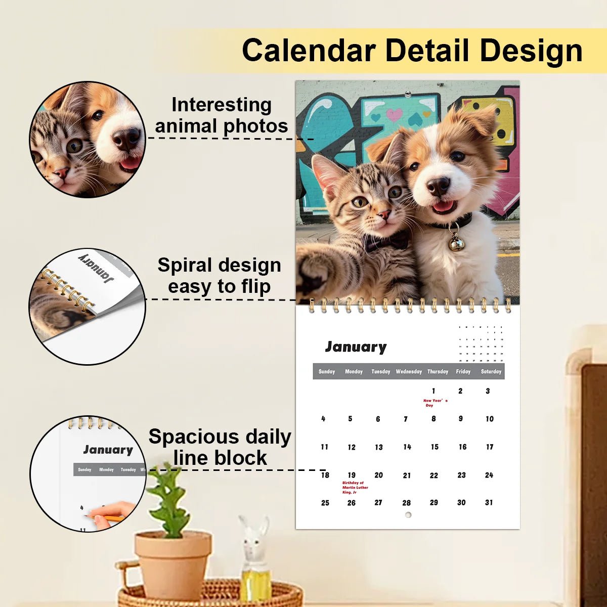 Funny Magical Dog Wall Calendar 2026 Unique Calendar Gift for Friends Family Neighbors Coworkers Relatives Loved Ones - Buy That Thang