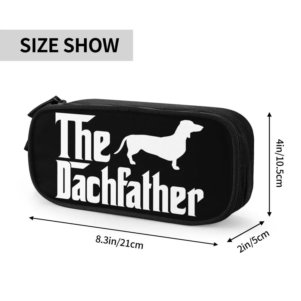 Custom Cute Dachshund Dog Cute Pencil Case Girls Boys Large Capacity Puppy Pet Pencil Pouch School Accessories