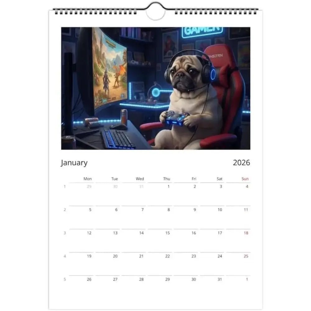 Fantastic Pug Calendar 2026 Beagle German Shepherd Wall Calendar Family Planner Golden Retriever Funny Dog Calendar Home Decor - Buy That Thang