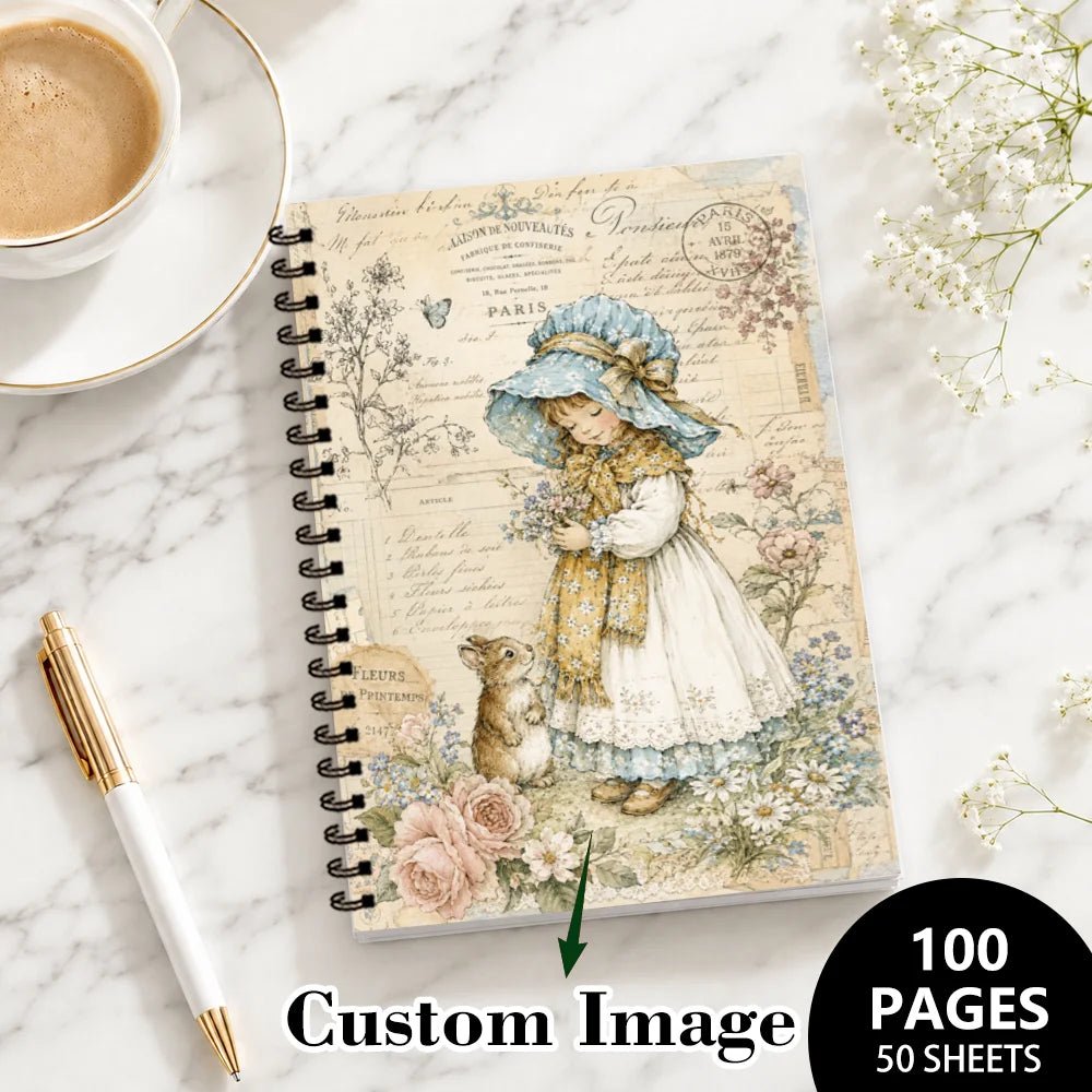 1pc/2pcs, custom Picture notebook, DIY , 50 sheets, suitable for travel and journaling, notebook/diary/spiral notebook. - Buy That Thang