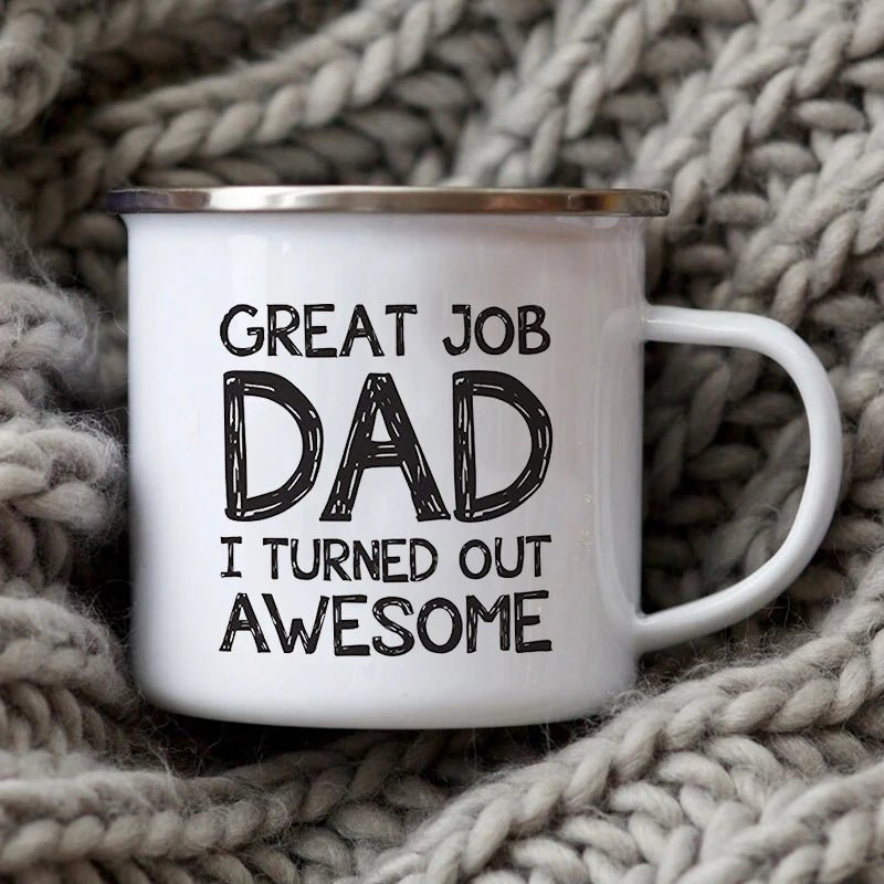 Dad Nutritional Facts Coffee Mug Enamel Cup - Buy That Thang
