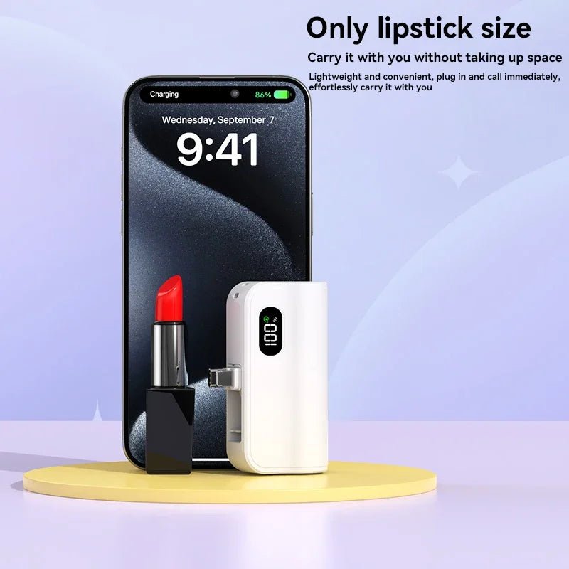 50000mAh Mini Capsule High Capacity Power Bank Portable Wireless Fast Charging External Battery for iPhone Xiaomi Huawei Samsung - Buy That Thang