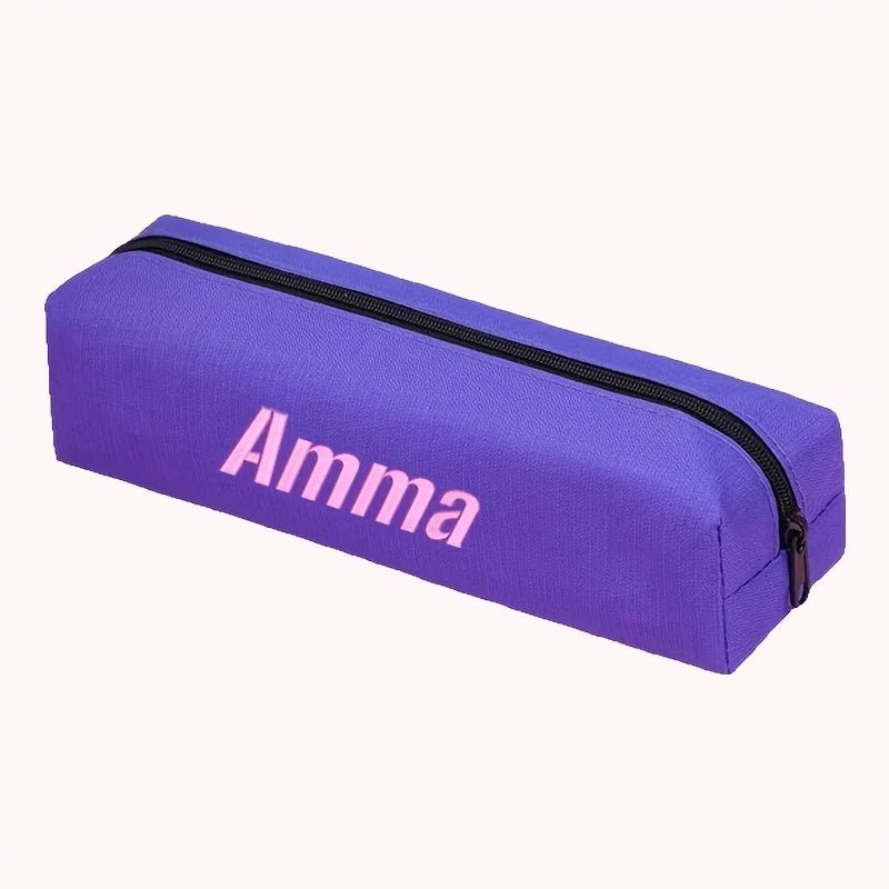 Custom Name Pencil Case - Simple Durable Convenient Stationery Bag for Students Perfect Gifts & School - Buy That Thang