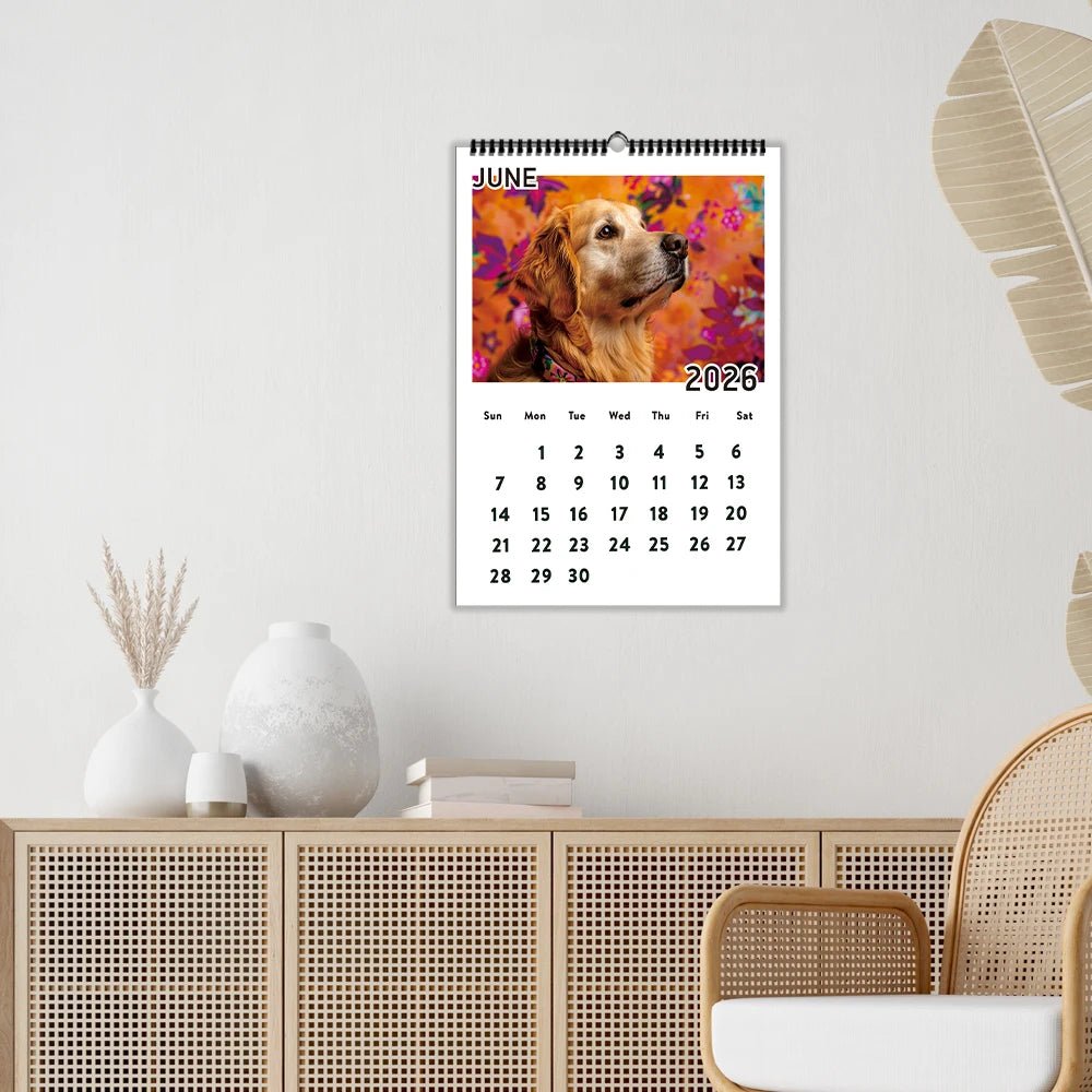 1pc 2026 Wall Calendar, Happy Dog Theme,Pet Dog,12 Beautiful Designs,Monthly Plans,Perfect Gift - Buy That Thang