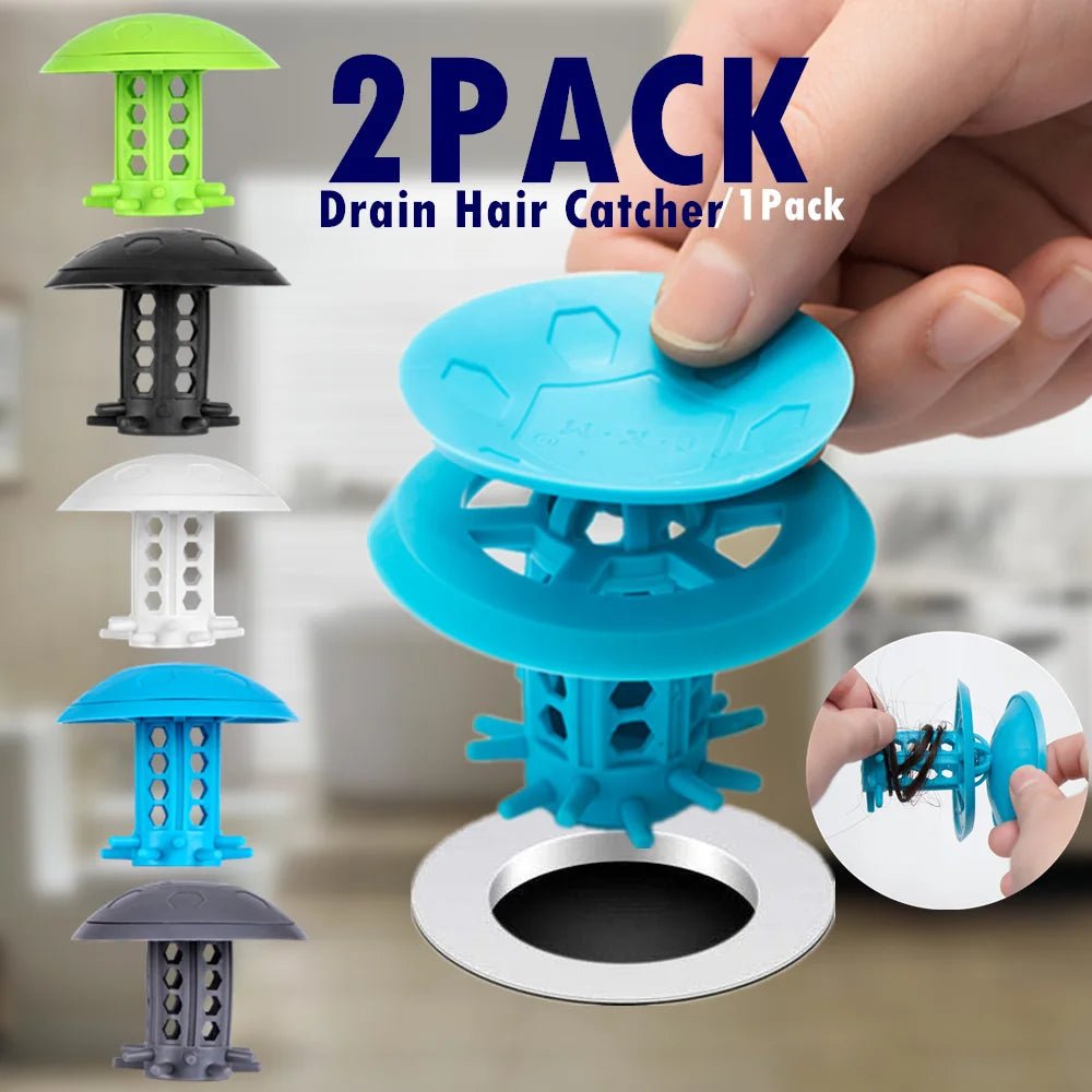 2/1 PACK TXM Drain Hair Catcher Bathtub/Sink Drain Hair Catcher,2 in 1 Bathtub Drain Protector for Shower - Buy That Thang