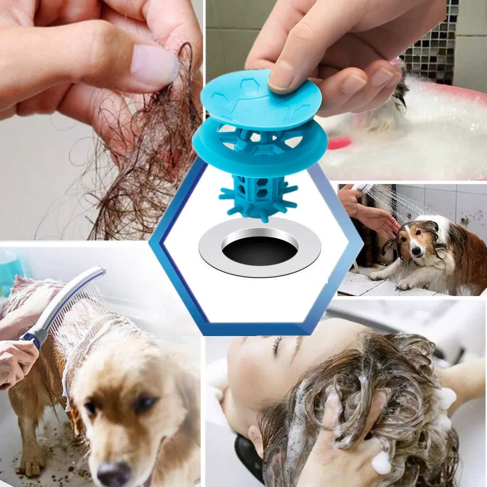 2/1 PACK TXM Drain Hair Catcher Bathtub/Sink Drain Hair Catcher,2 in 1 Bathtub Drain Protector for Shower - Buy That Thang