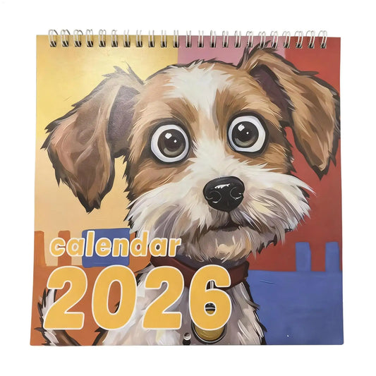 2026 Dog Calendar Cute Cartoon Puppy 12 Month Wall Planner for Home Office Desk, Unique Gift for Dog Lovers, Kids, School Decor - Buy That Thang