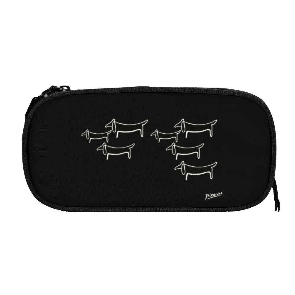 Custom Cute Dachshund Dog Cute Pencil Case Girls Boys Large Capacity Puppy Pet Pencil Pouch School Accessories