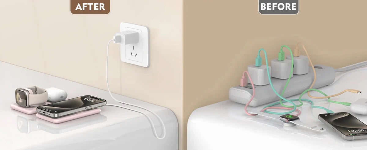 I Phone Wireless Charger - 3 - in - 1 Travel Charging Station for Multiple Devices, Portable Foldable Magnetic Charging Pad - Buy That Thang